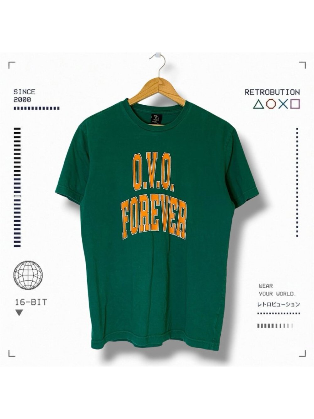 Octobers Very Own Ovo Forever Shirt Green Size S Fits M